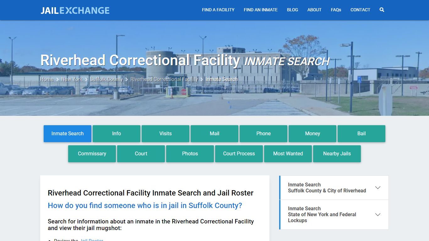 Riverhead Correctional Facility Inmate Search - Jail Exchange